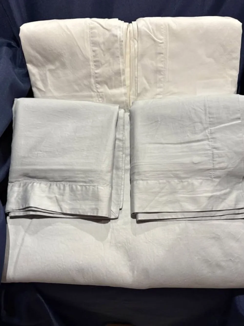 Boll & Branch Full/Queen MIST Signature Hemmed Duvet Cover Set
